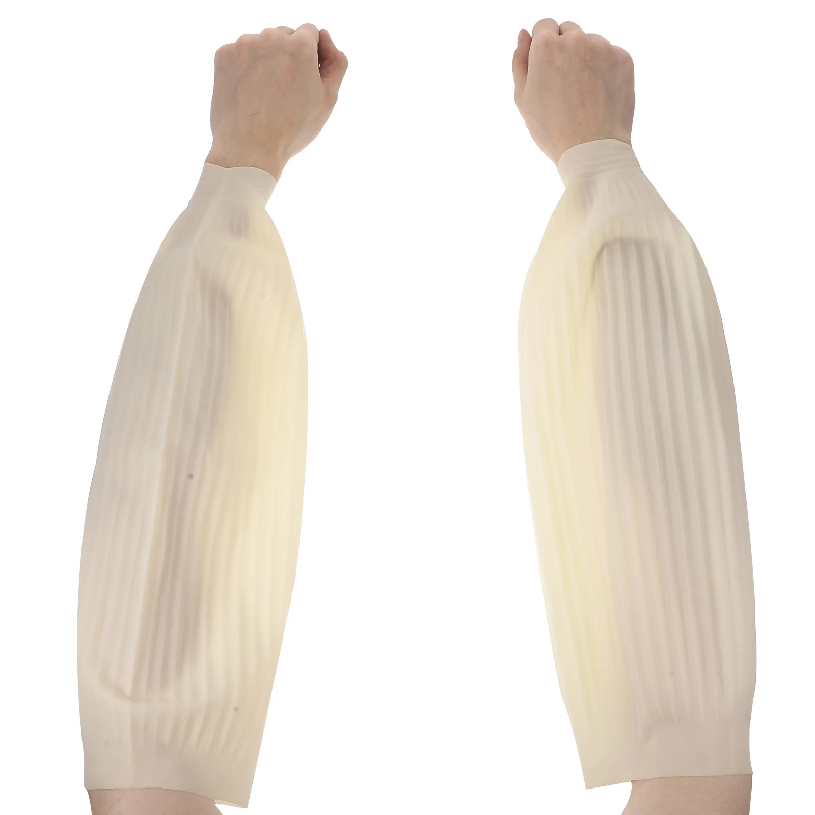 

Waterproof Oilproof Arm Sleeves Kitchen Cleaning White Oversleeve Material Elastic Ends Fit Adults Prevent Pollution