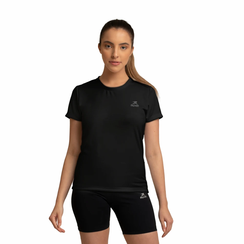 Women's Dry Basic SS Muvin T-Shirt-UV50 Sun Protection-Short Sleeve-Running, Hiking and Gym