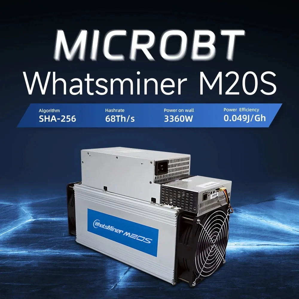 BTC Miner WhatsMiner M20S 68T Bitcoin Miner Crypto Mining Machine Better Than WhatsMiner M3 M3X M21 M21S