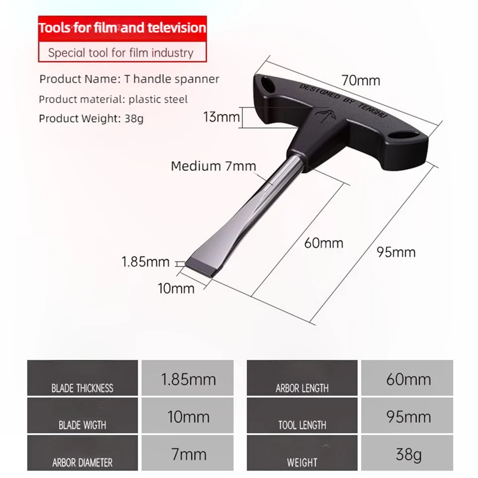 T Slotted Opening Screwdriver Repair Tool Spanner for Sony Canon Nikon Fuji Bicycle Camera Tripod Plate Board Screw Adapter DSLR