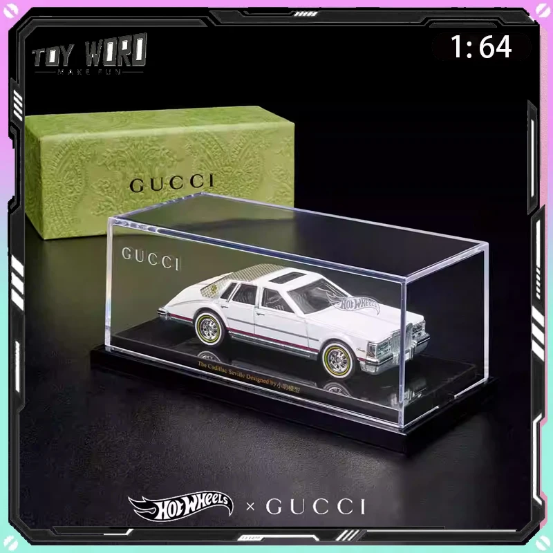 

2026 New Hot Wheels Gucci X Hotwheels Cadillac Anniversary Edition Limited Display Box Collectible Car Model for Enthusiasm Fans