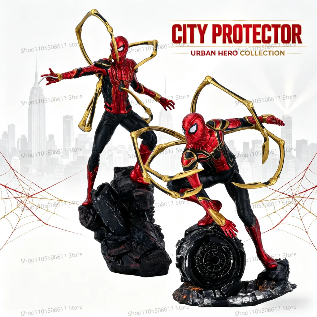 Original auf Lager Spider-Man Actionfigur Spielversion Spiderman Modellpuppe Spielzeug Desktop-Fan-Kollektion Statue Geburtstagsgeschenke