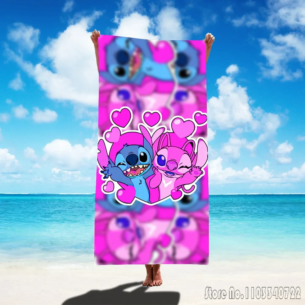 Stitch Design Bath Towel  Bath Towels Microfiber Beach Swimming Towel Decor for Kids Gift 75x150cm