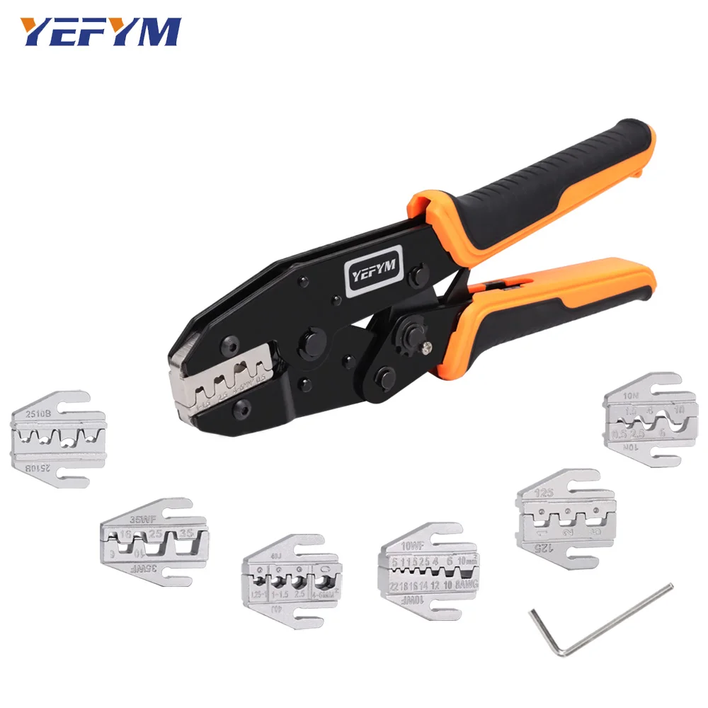 

Crimping Tool Set For 2.8/4.8/6.3 Terminals,No/Pre Insulated Ferrules Terminals,Butt Connectors,Solar & Coax Connectors,YFO-03B
