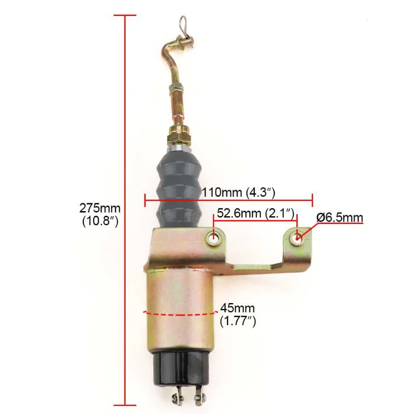 SA-3765-12 SA-3765-24 12V 24V Fuel Shutdown Solenoid Valve left-hand mounting shut off stop solenoid valve For Deutz Bosch