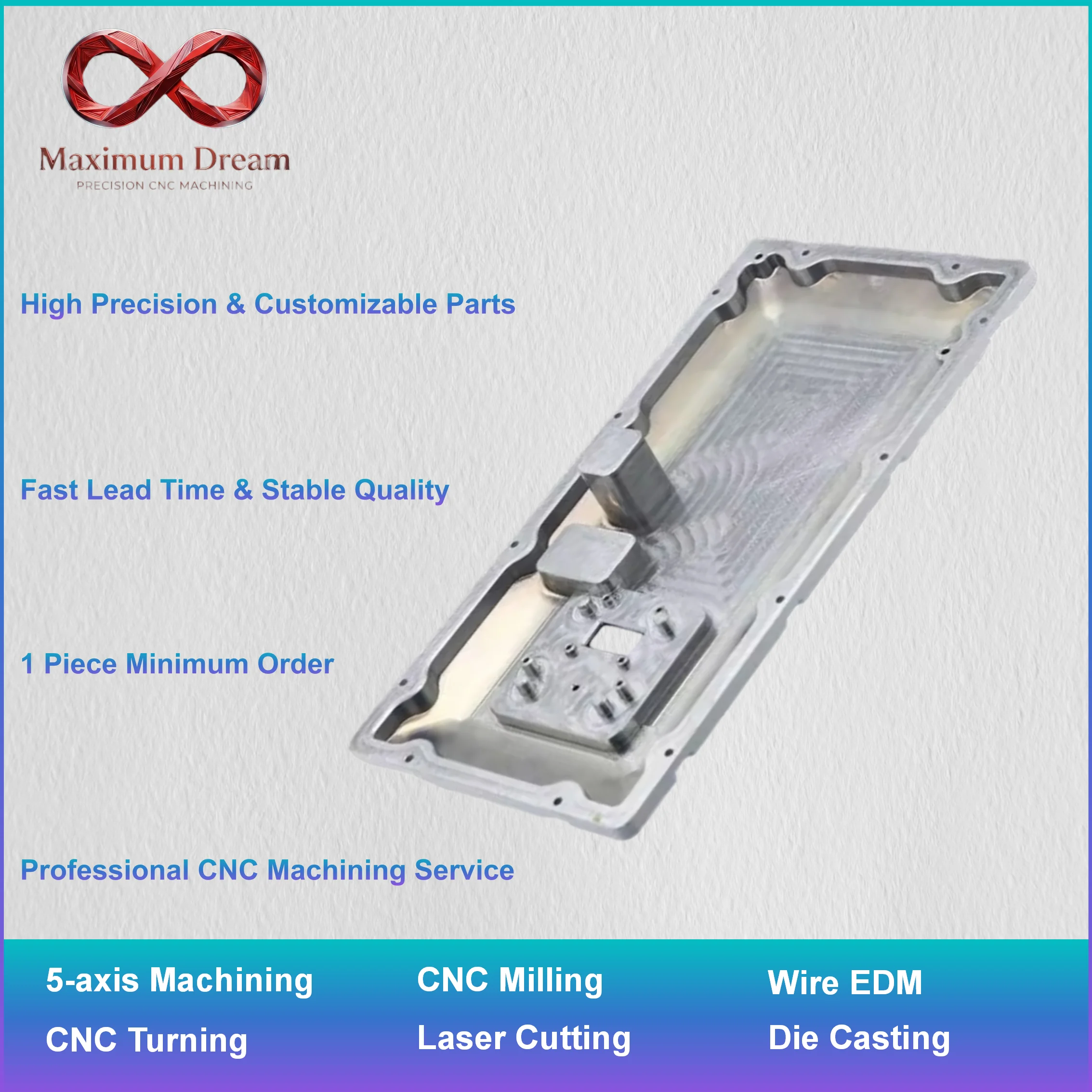 Professional 5-Axis CNC Metal Machining Service, Custom Stainless Steel Aluminum Complex Parts, Precision Components Factory