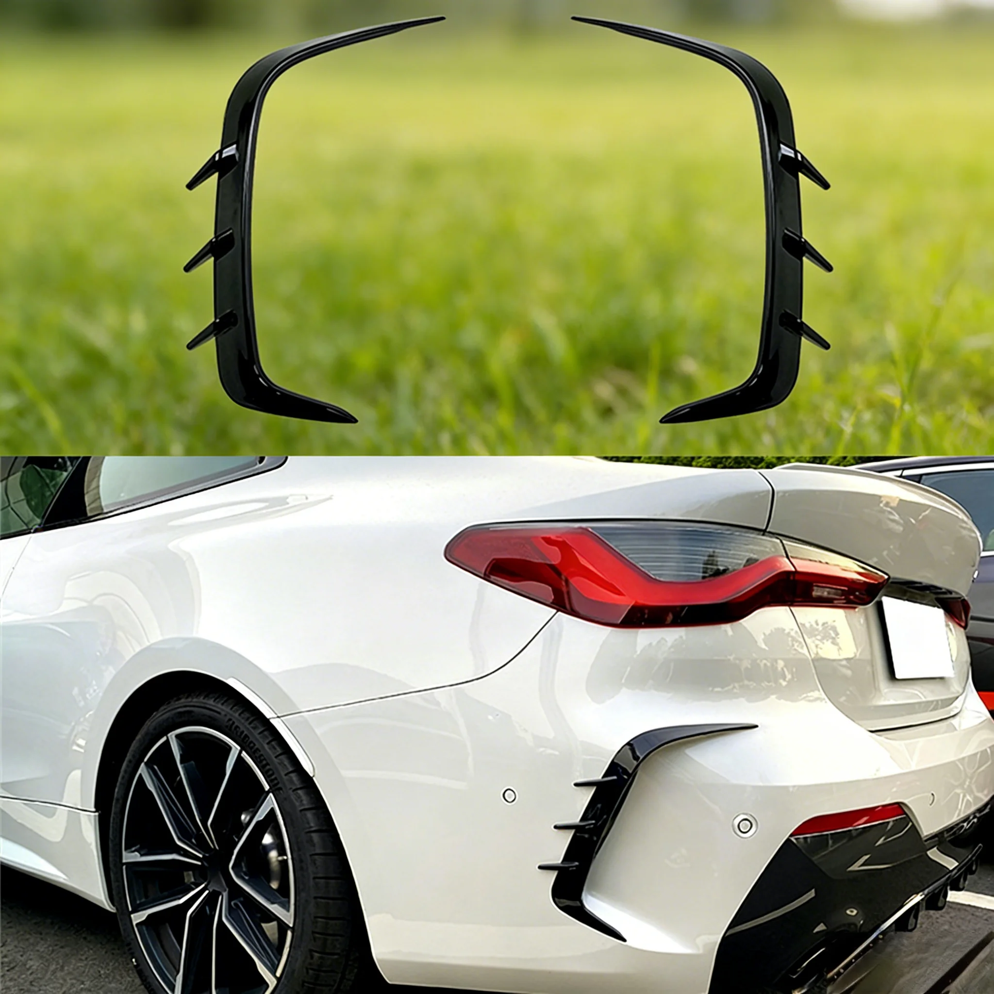 

1 пара спойлера заднего бампера, крышка вентиляционного отверстия, боковая крышка Canard для BMW 4 серии G22 G23 425I 430I M440I M Sport