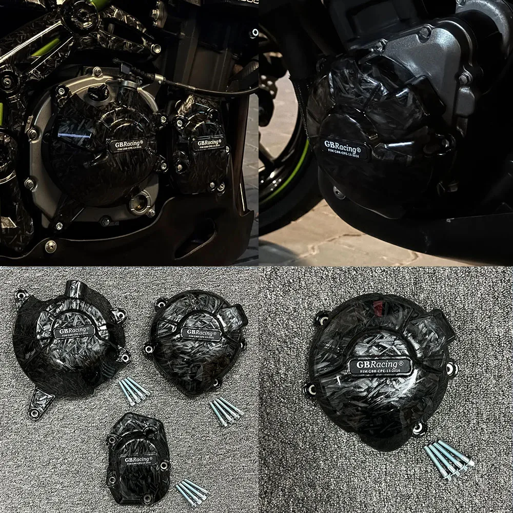 

GB Racing Z900 2017-2024 For KAWASAKI Motorcycles Engine cover Protection case Forged Texture