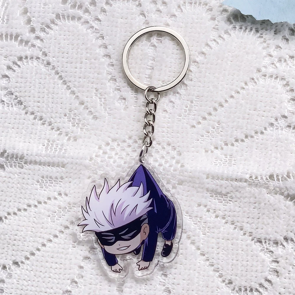 1/8PCS Anime Characters Jujutsu Kaisen Acrylic Keychain Accessories Kawaii Keyrings Friends Gifts Bag Charms Backpack Pendant