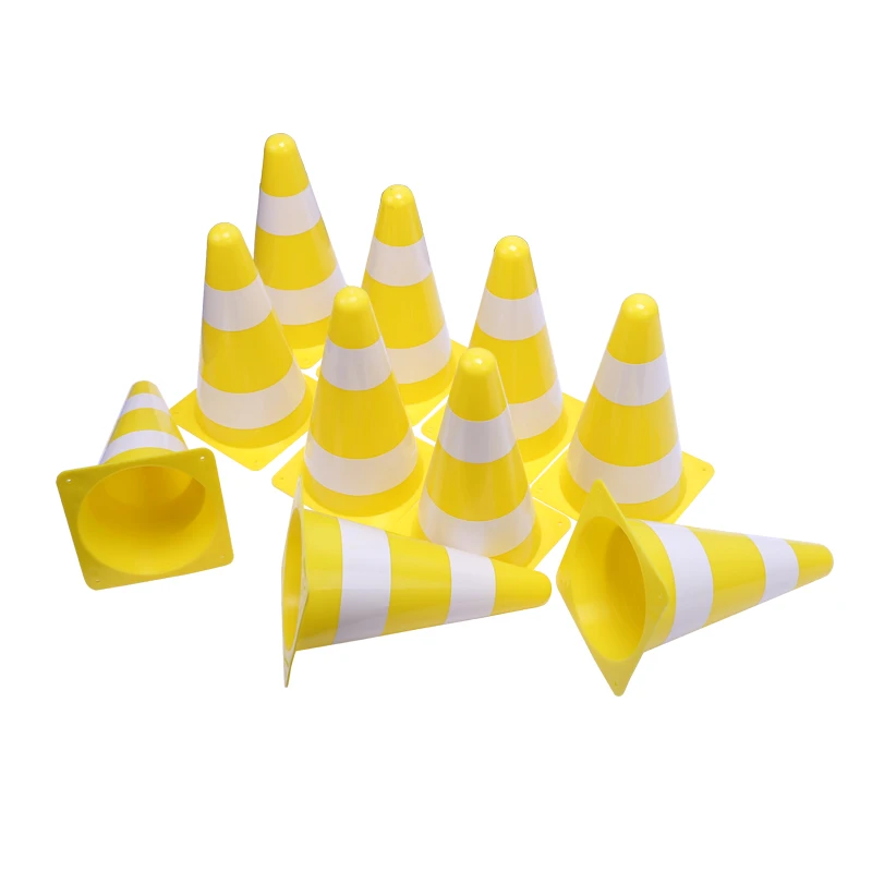 Reflective Traffic Cone High Visibility Road Traffic Cone Parking Stake Reflective Cone Barrier Cone No Parking 1Set=10Pcs