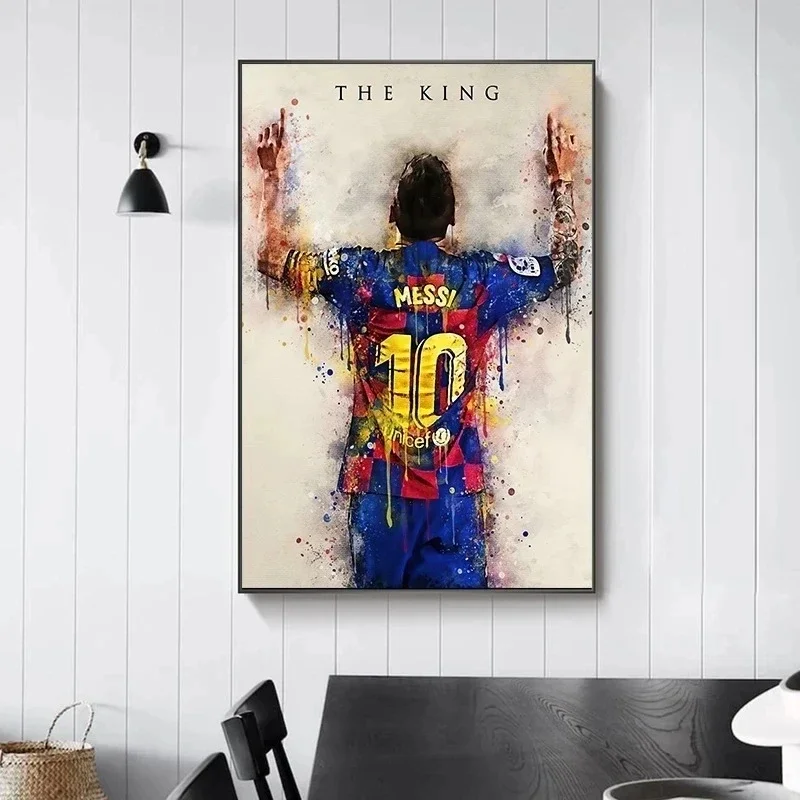 Soccer Star Messi Poster Decorative Painting Modern Home Wall Art Fans Souving Room Decoration Aesthetics.