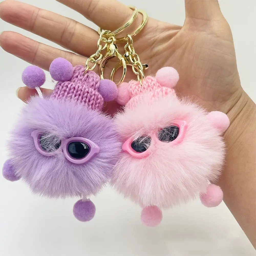 Colgante de pelo de conejo elfo Rex para amantes Kawaii, accesorios de bolsa Diy, llavero para parejas, regalos creativos, colgante de bolsa