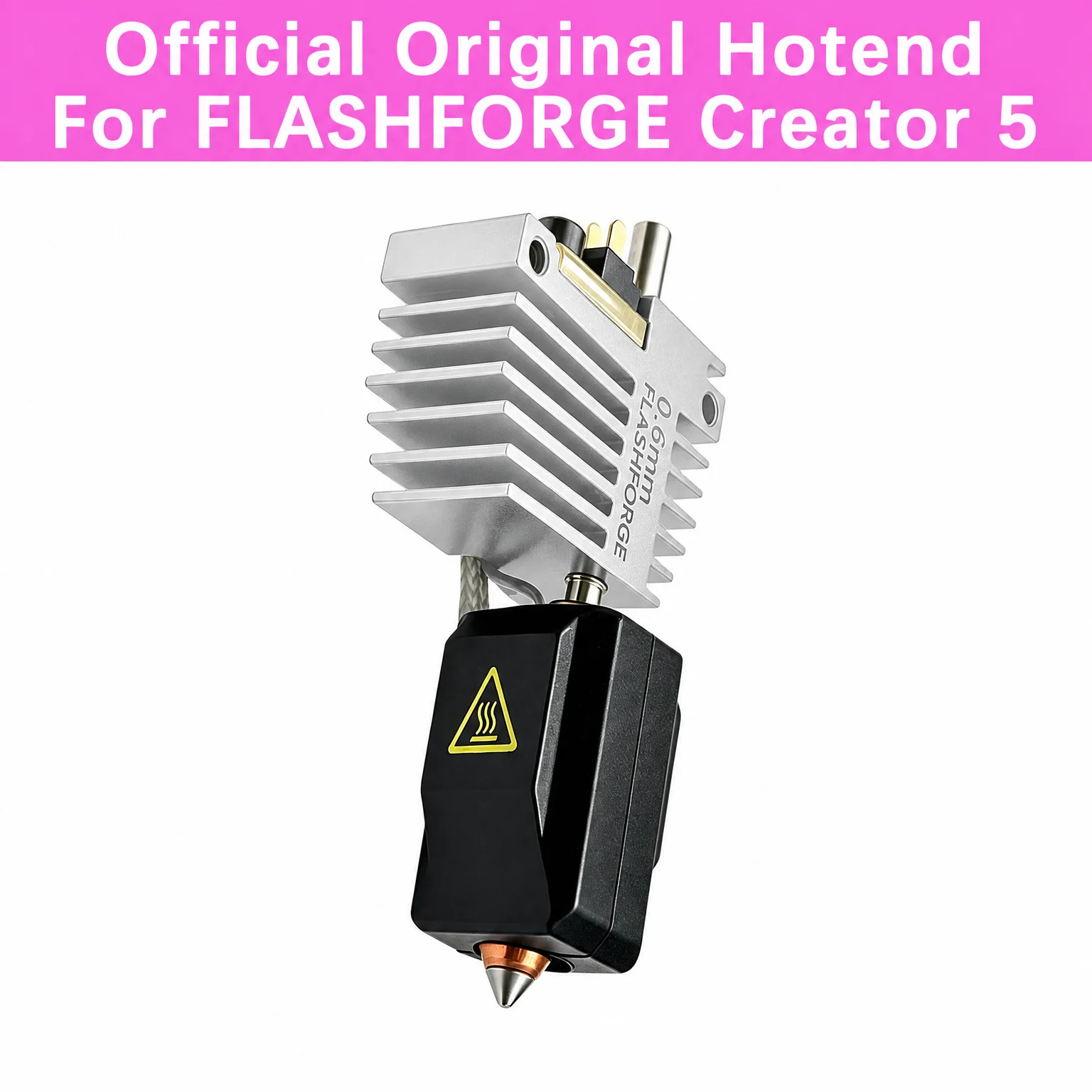 Official Original OEM Hotend Assembly For FLASHFORGE Creator 5 PRO 0.25 0.4mm 0.6 0.8 Hardened Steel Nozzle 3D Printer Parts
