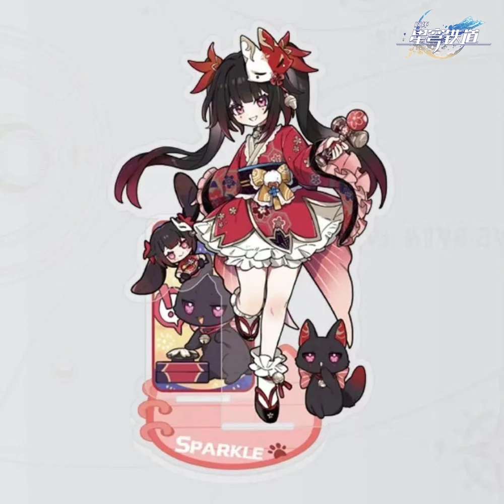 Honkai Star Rail Acrylic Stand Figure 10cm Anime Character Desk Display Ornament Ruan Mei Black Swan Collectible Model Gift view 2