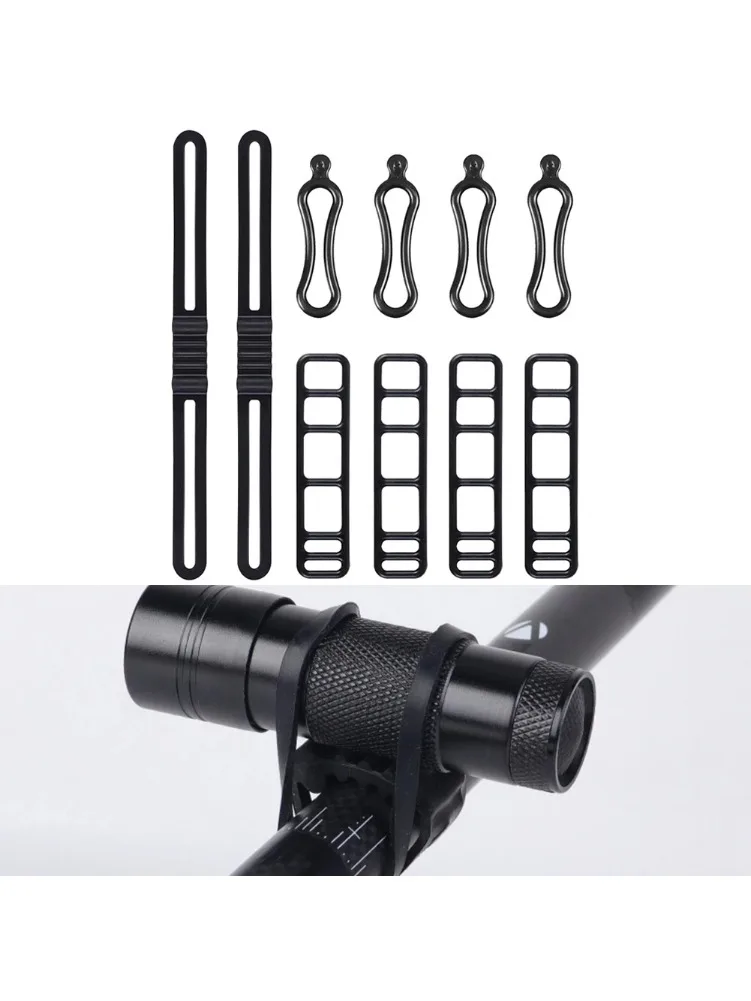 AliExpress NONE 10pcs Bike Silicone Mount Bands Bicycle Light Rubber Straps for Headlight Taillight Fixing Universal Bike Accessories