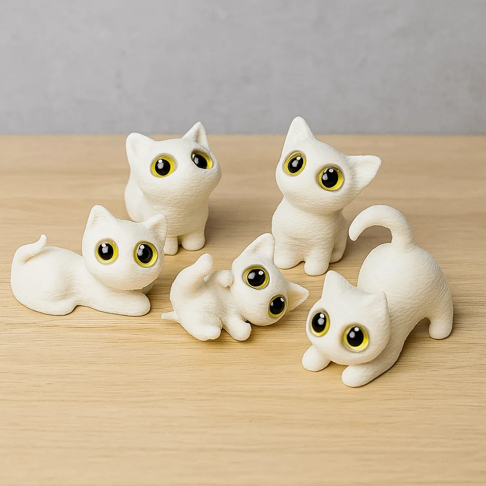 Figurka kota na Halloween z PLA, model anime, rękodzieło, druk 3D, figurki kotów, zabawki, zabawna lalka, kociak, mikro-krajobraz, rękodzieło