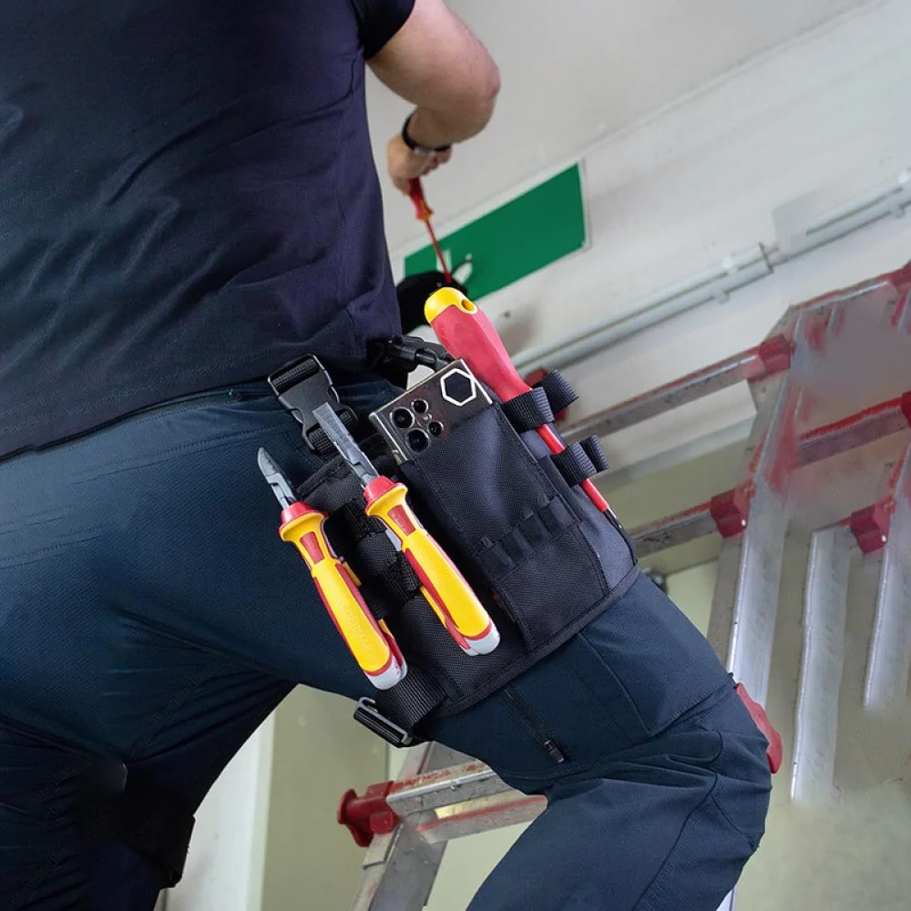 Portable Tool Storage Organizer Pouch Multi Pocket Waist Belt For Professional Electrician Carpenter Repair Work Gear