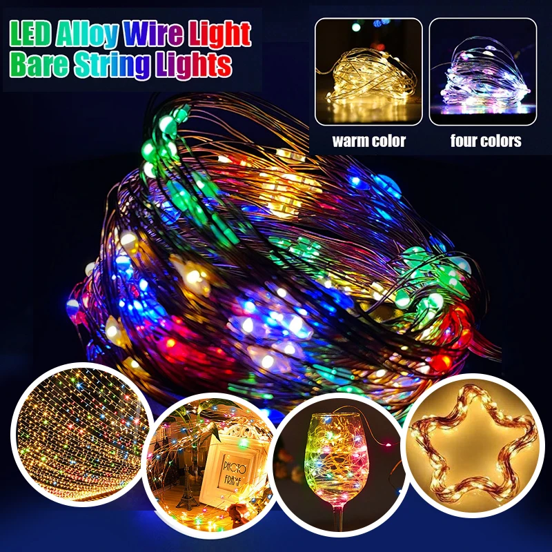 

1M 2M 3M 5M 10M Copper Wire LED String lights Holiday lighting Fairy Garland For Christmas Tree Wedding Party Decoration