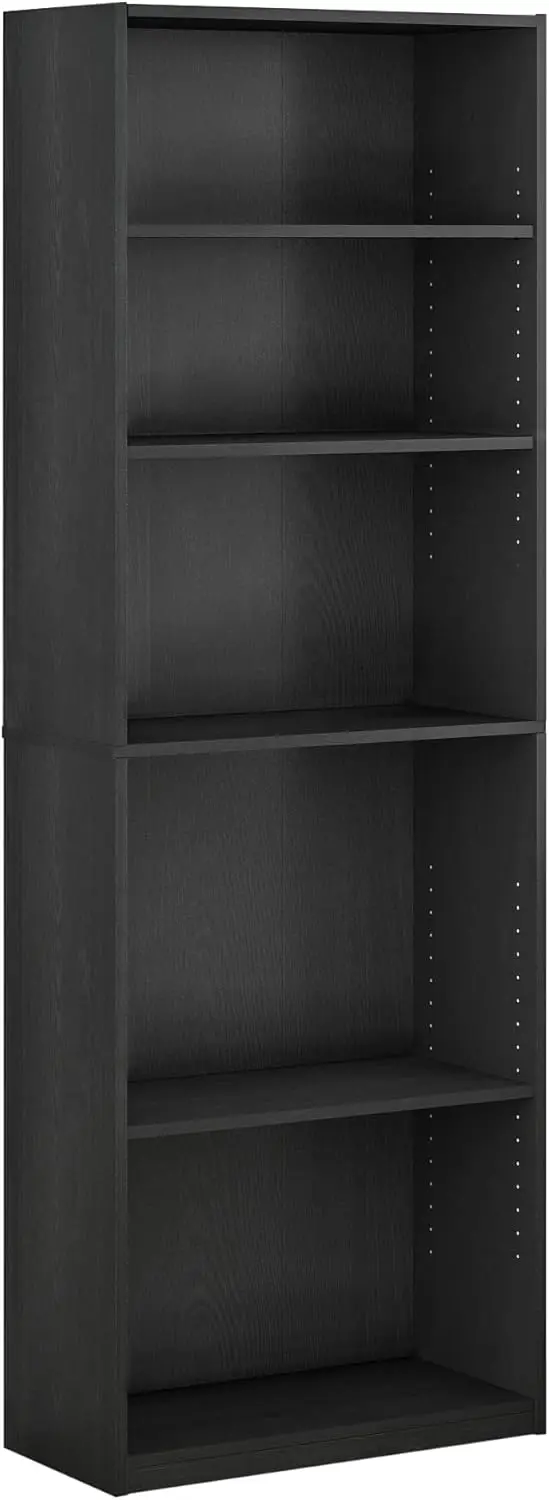 

FURINNO JAYA Simply Home 5-Shelf Bookcase, 5-Tier, Black