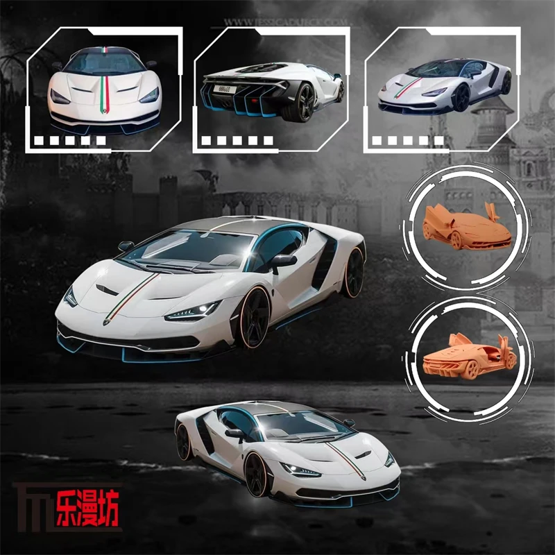 

Предпродажа LeManFang LMF 1:64 Centenario, белая/серая коллекция, миниатюрная литая модель автомобиля