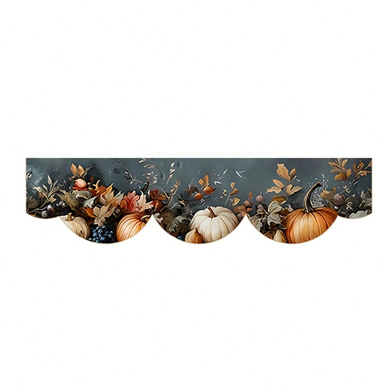 1pcs Pumpkin Fireplace Scarf, Thanksgiving Decoration Fireplace Scarf,  Autumn Leaf & Flower Dresser Scarf - view 6