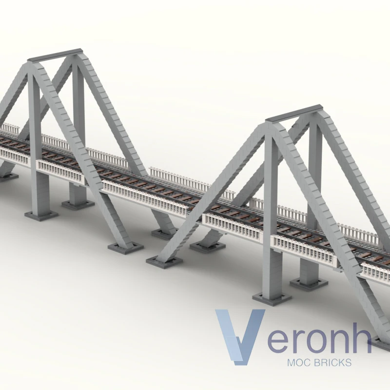 1794 pçs moc triângulo ferroviário ponte modelo blocos de construção cidade trem viaduto compatível 53401 peças pista montagem tijolos brinquedos