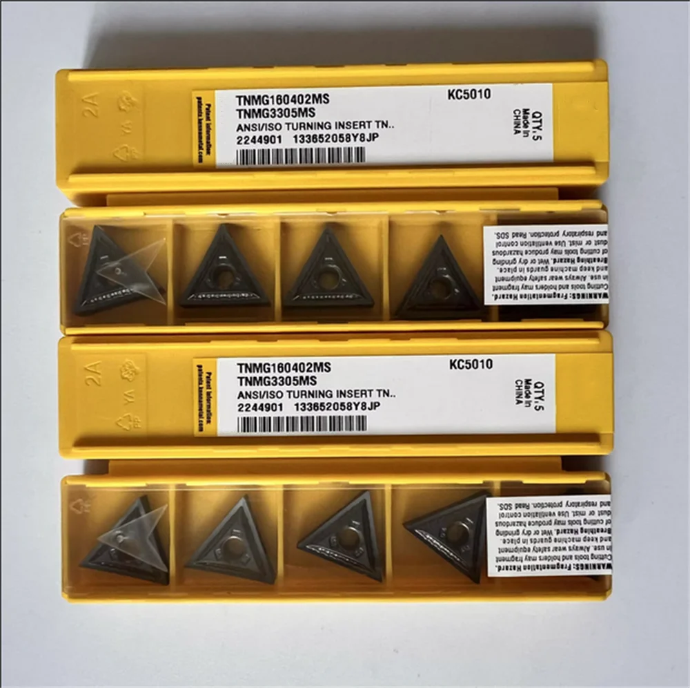 5pcs TNMG160402MS TNMG3305MS  Used for machining hardened steel and pure iron, stainless steel, titanium alloy hard alloy turnin