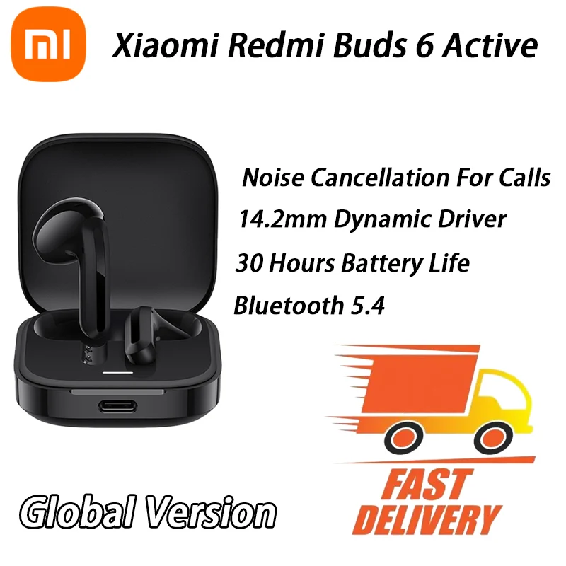 Global version Xiaomi Redmi Buds 6 Active New TWS Bluetooth Earphone 30 Hours Battery Life Mi Ture Wireless Earbuds Headphone