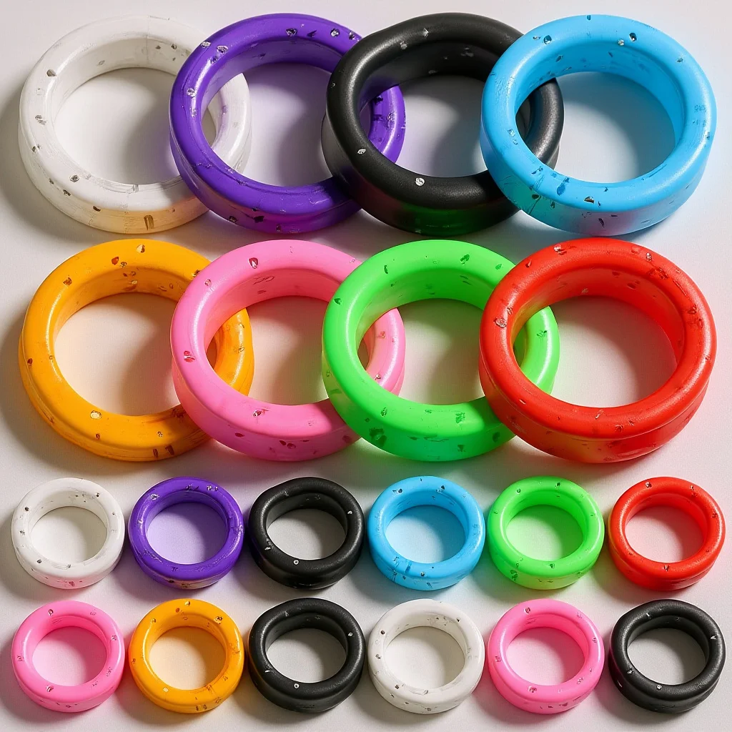 

20Pcs Colorful Scissor Silicone Finger Inserts Anti-Skid Rings for Grooming Scissors Comfort Grip Protectors Hairdressing