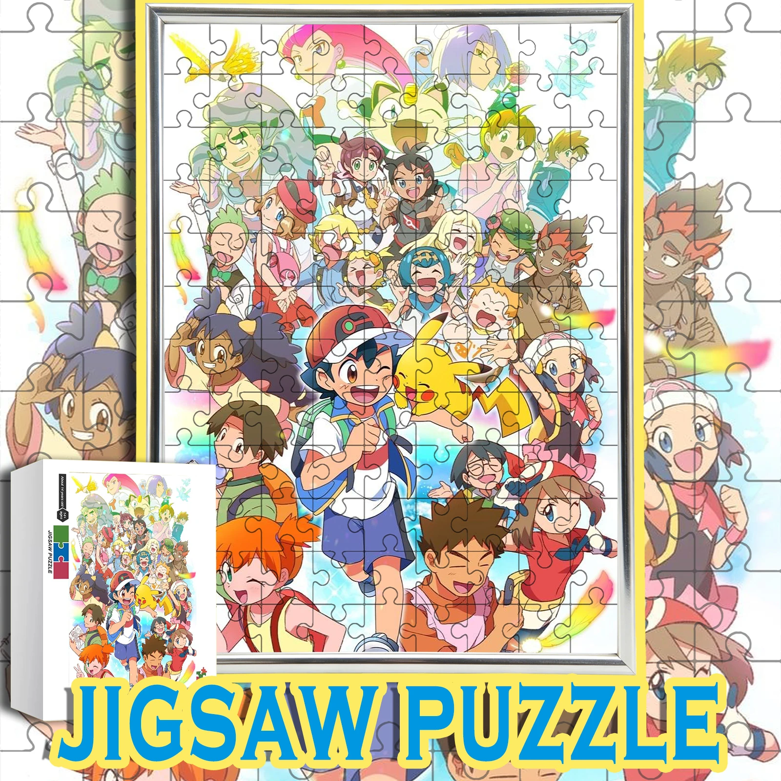 Classic Japanese Anime Ash Pikachu Collection Art Puzzle Medium Difficulty 108-1000pcs Gift