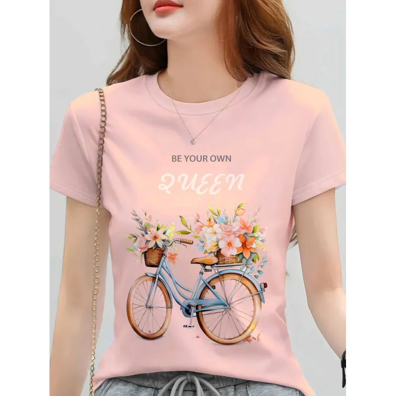 

European and American New Casual All-Match Fashion High Quality Breathable Short Sleeve round NeckTShirt