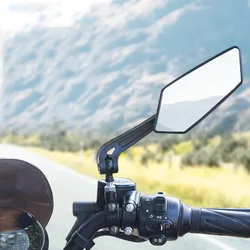 Universal 360° Rotating Motorcycle Handlebar Mirror HD Wide Angle Rear View Adjustable Rearview for Safe Riding