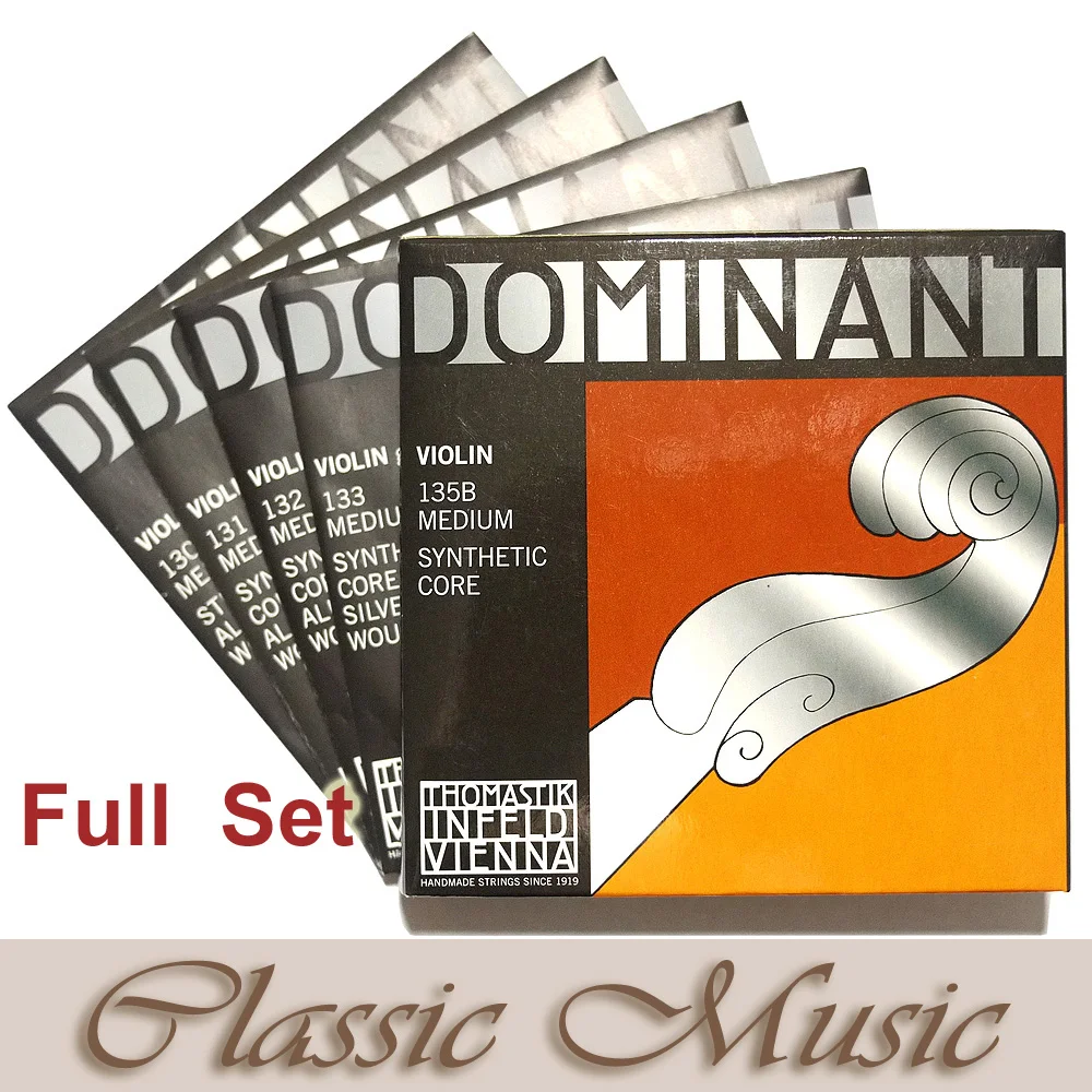 OriginalThomastik Dominant 135B Violin Strings Full Set 4/4 Medium.Free shipping,