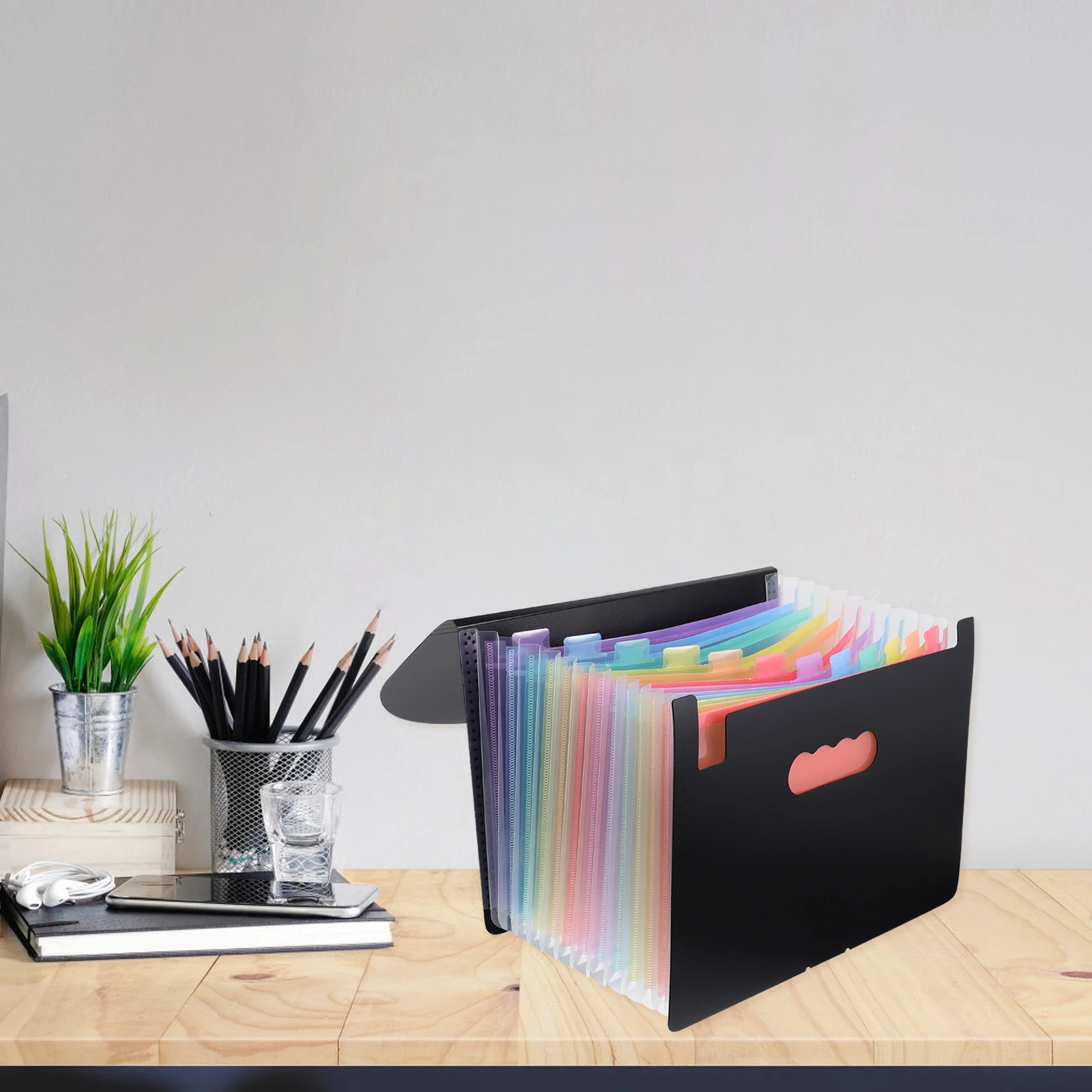 

1Pcs 13-Layer Expanding Folder Multi-Function File Organizer Large Capacity Desktop Storage Rack Document Organizer Office