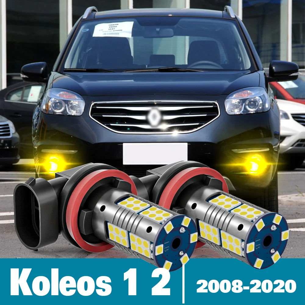 

2pcs LED Fog Light For Renault Koleos 1 2 Accessories 2008 2009 2010 2011 2012 2013 2014 2015 2016 2017 2018 2019 2020