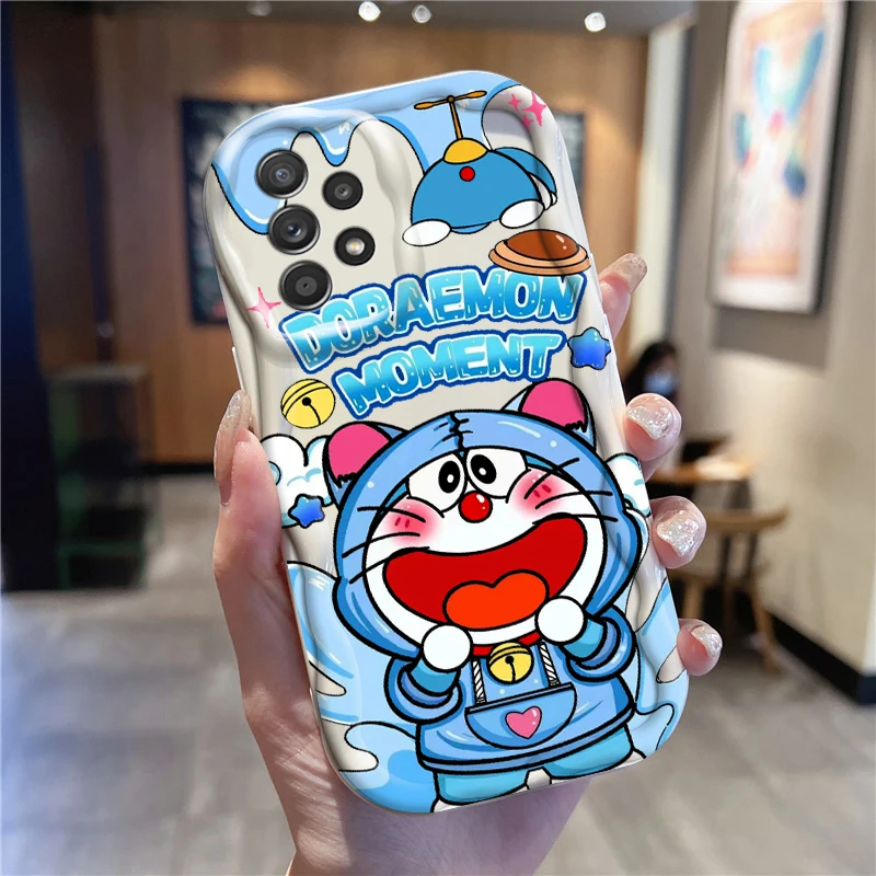 D-Doraemons Art Cute Cartoon For Samsung A55 A54 A53 A52 A35 A34 A33 A32 A25 A24 A23 A22 A21S A15 A13 A14 5G Wave Oil Cover