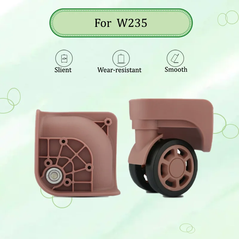 

For W235 Universal Luggage Replacement Wheels 360° Swivel TPU Mute Wear-Resistant Steel Bearing Suitcase Repair Parts