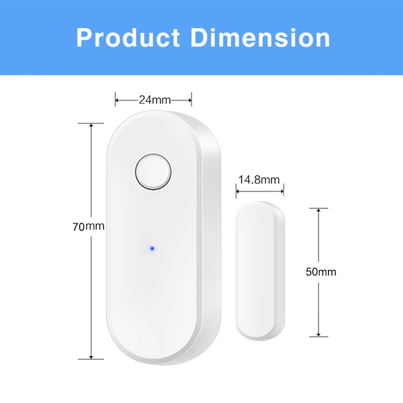 Tuya Zigbee Door Sensor Smart Home Security Window Detector Automatic Sliding Door Magnetic Contact Sensor Support Alexa Google