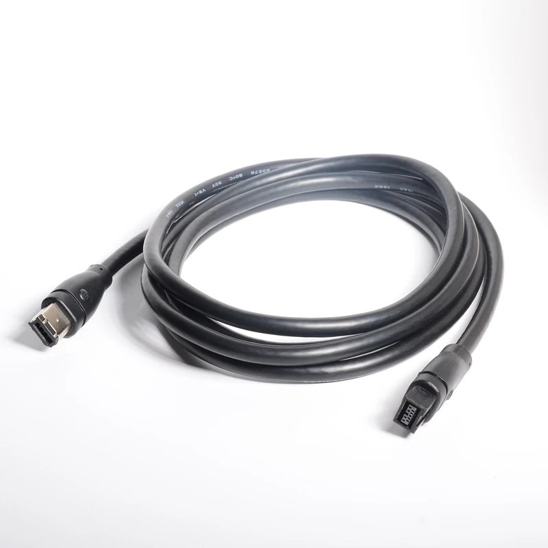 9 Pin / 6 Pin Beta Firewire 800 to Firewire 400 9 Pin / 6 Pin Cable IEEE 1394B Black Color 1.8M 3M 5M