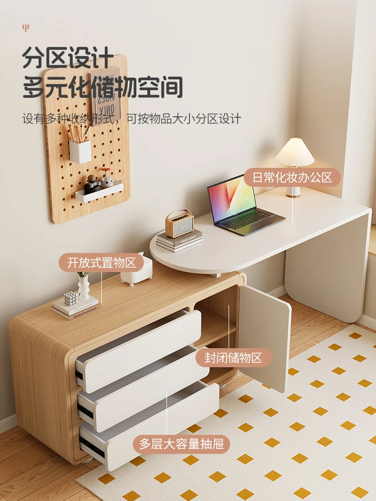 Corner computer desk chest integrated bedroom learning household rotating dresser type l