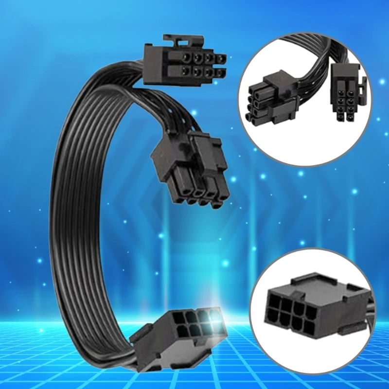 GPU 8Pin Female to Two 8Pin (6+2) Male Mainboard Power Adapters Extension Cable GPU 8Pin Power Cord Dropship
