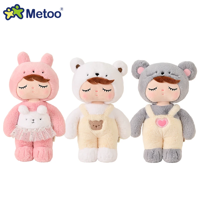 Metoo Angela Doll 13inch Adorable Plush Toys Pink Rabbit Polar Bear Mice Sleep Dolls Kids Birthday Holiday Gifts