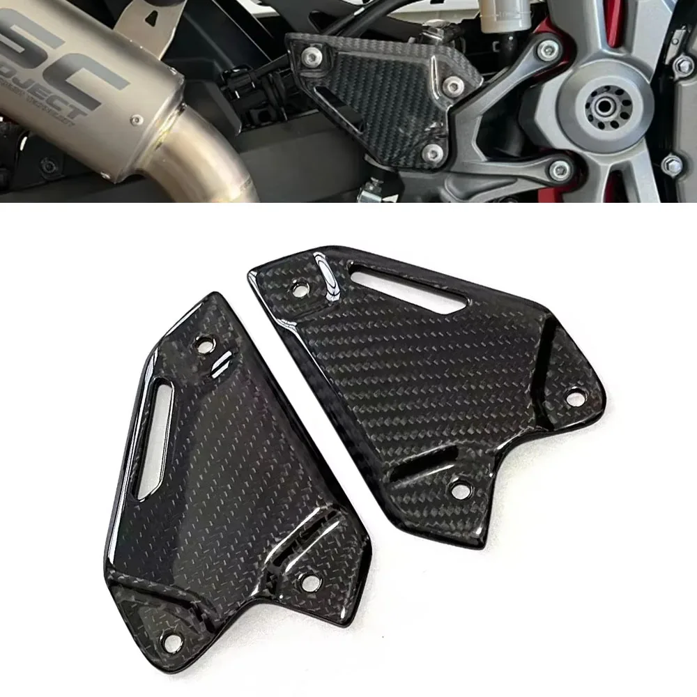 

For KAWASAKI Z900 2018-2022 2023 2024 2025 Carbon Fiber Motorcycle Pedal Guard Rear Pedal Guard Heel Plate Decorative Accessorie