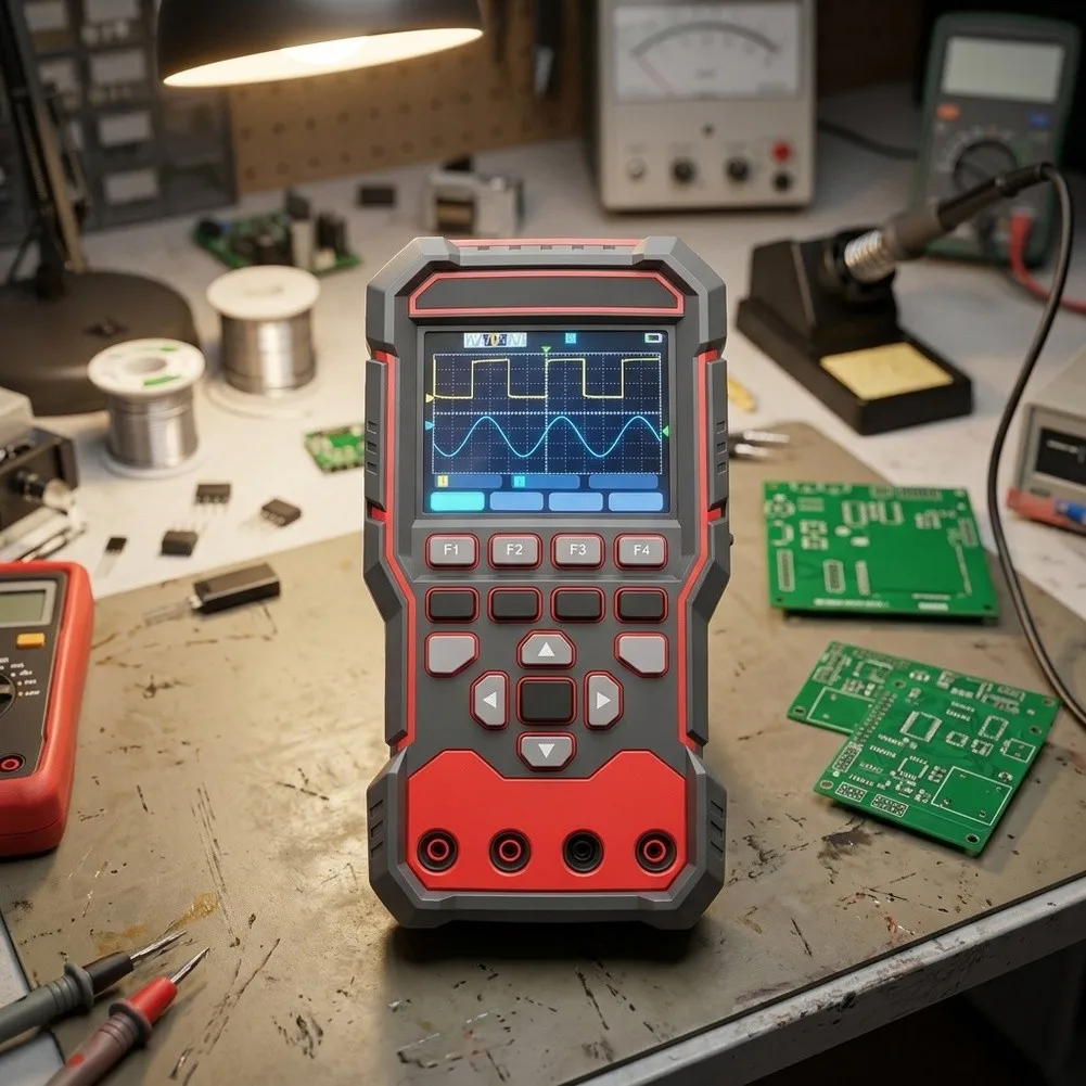 For R D Signal Simulation Black And Red 3-in-1 Oscilloscope Dual-channel Oscilloscope Device High-speed Sampling