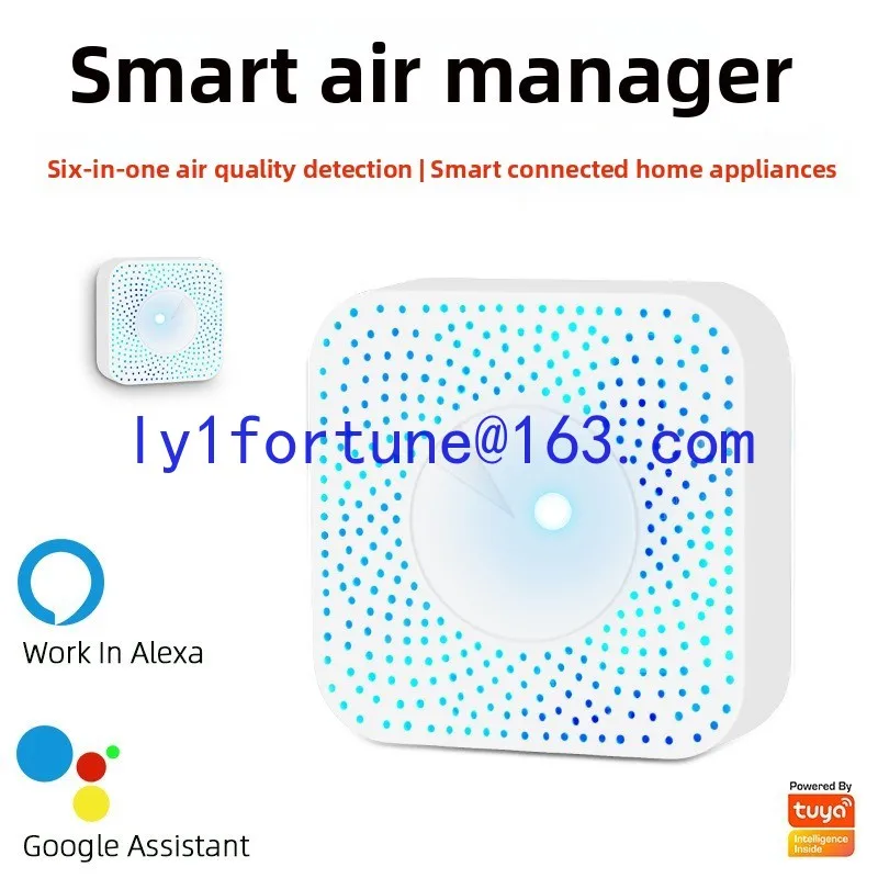 2026 hot selling intelligent six in one air box PM2.5 formaldehyde carbon dioxide air quality detector Zigbee