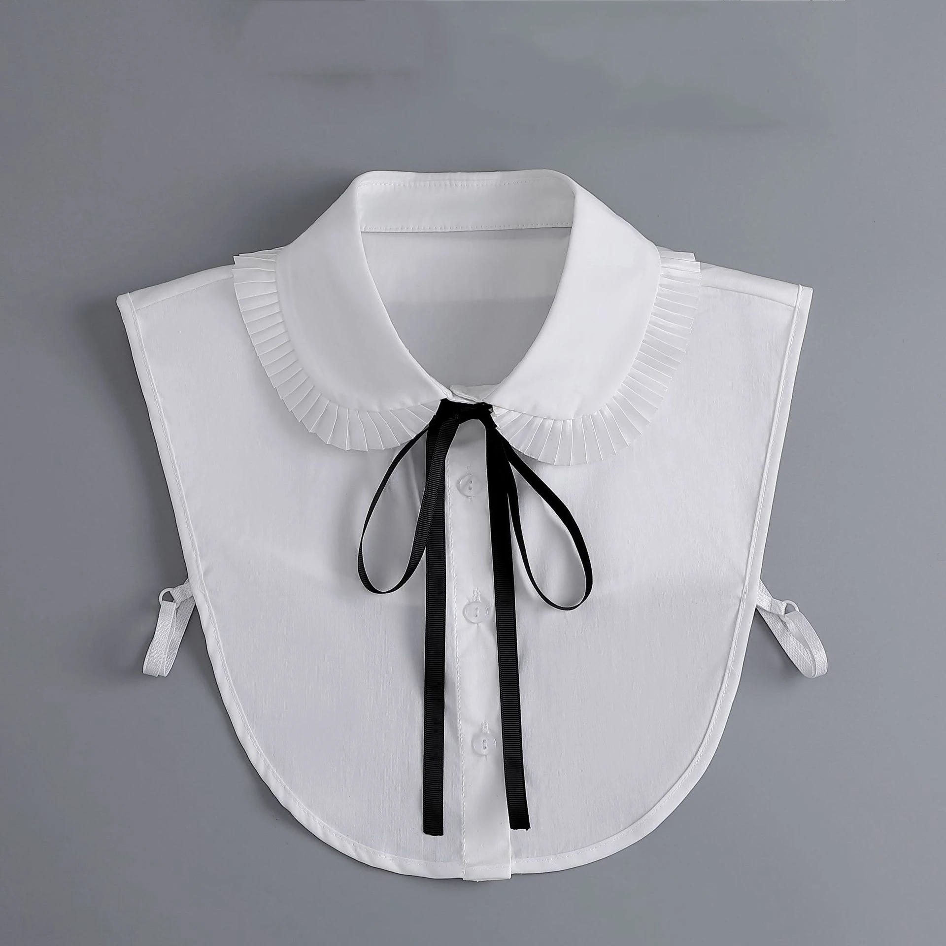 

Women Shirt False Collar Bowknots Blouse Lapel Shirt Detachable Collar Female Removable Necklace Button Down Fake Collar