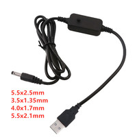QC3.0 USB Power Boost Line USB to DC 5V-12V Adjustable Voltage 5.5x2.5mm 4.0x1.7mm 3.5x1.35mm Step UP Module Converter Adapter