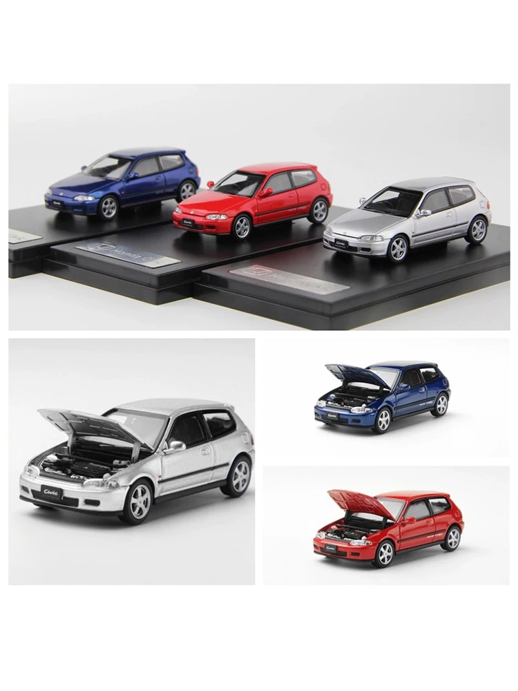 LCD 1:64 for CIVIC SiR II EG6 Diecast Model Car Kids Toys Gift