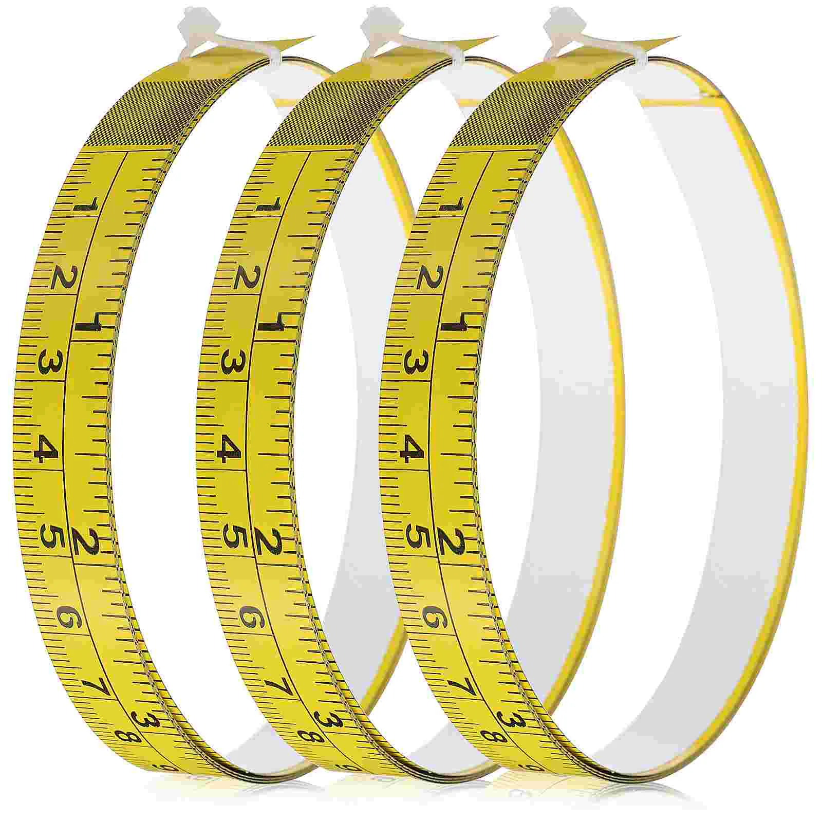 

3 Pcs Number Ruler Work Duct Tape Measuring Tapes Carbon Steel for Fabric Adhesive Long