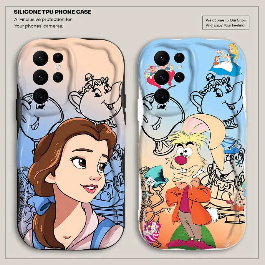 Disney Alice In Wonderland Phone Case for Samsung Galaxy S21 Note 20 Ultra S22 Plus S24 Ultra S23 FE S20 FE S23 Ultra Soft Cover